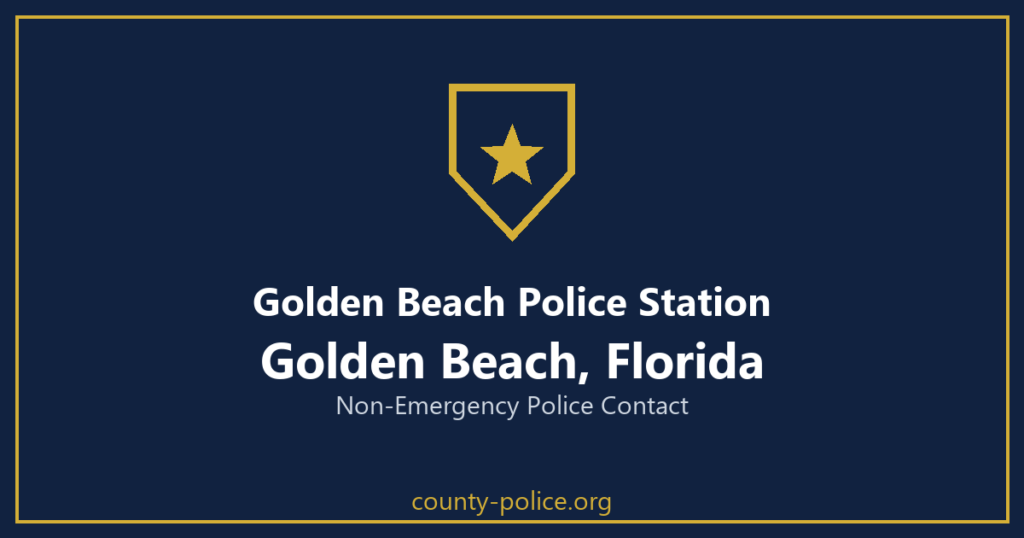 Non Emergency Police Number in Golden Beach, Florida