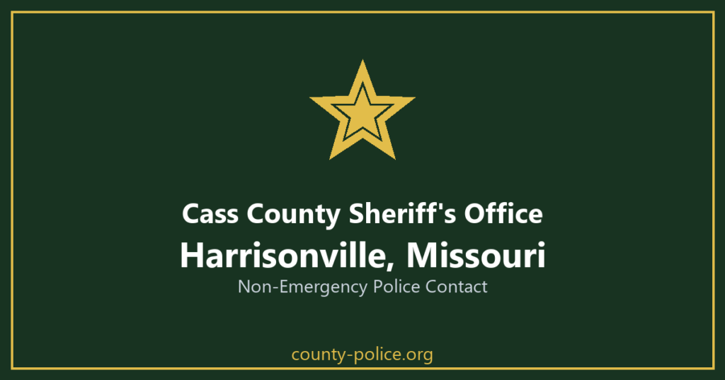Non Emergency Police Number in Harrisonville, Missouri