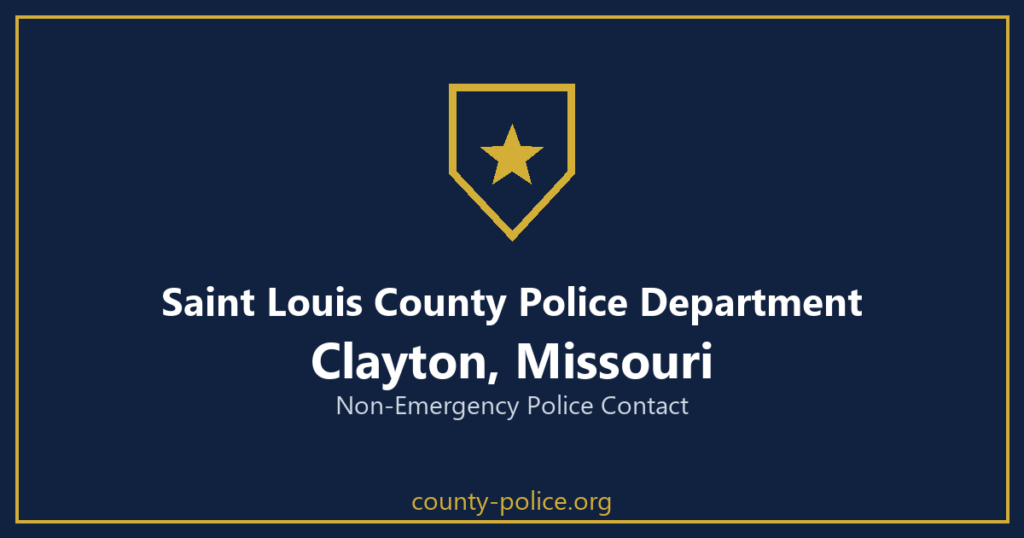Non Emergency Police Number in Clayton, Missouri