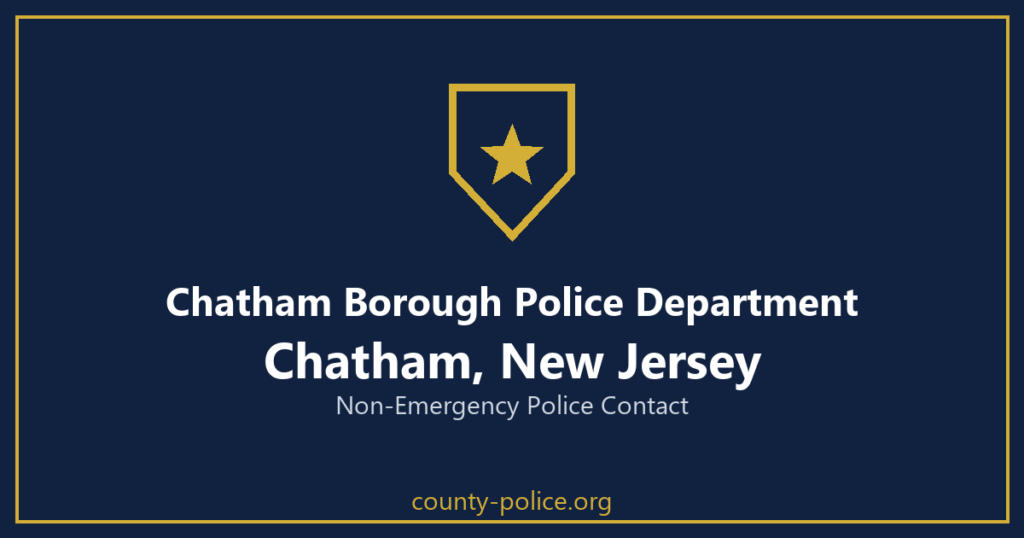 Non Emergency Police Number in Chatham, New Jersey