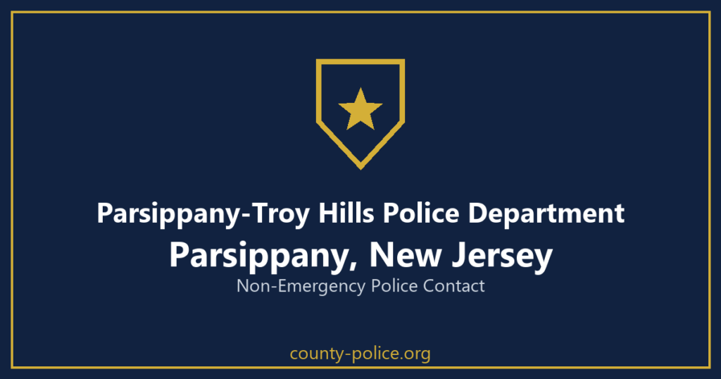 Non Emergency Police Number in Parsippany, New Jersey