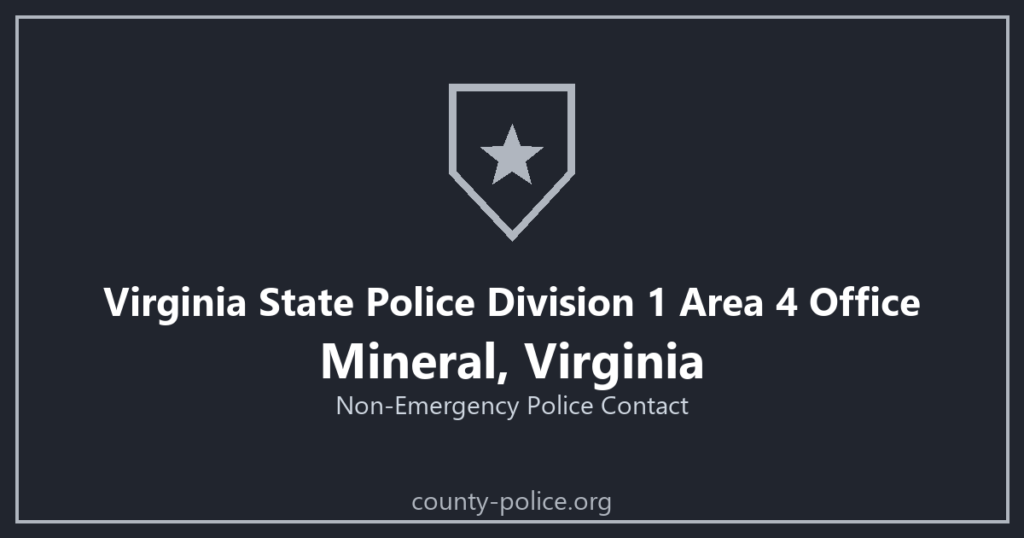 Non Emergency Police Number in Mineral, Virginia