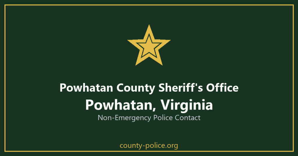 Non Emergency Police Number in Powhatan, Virginia