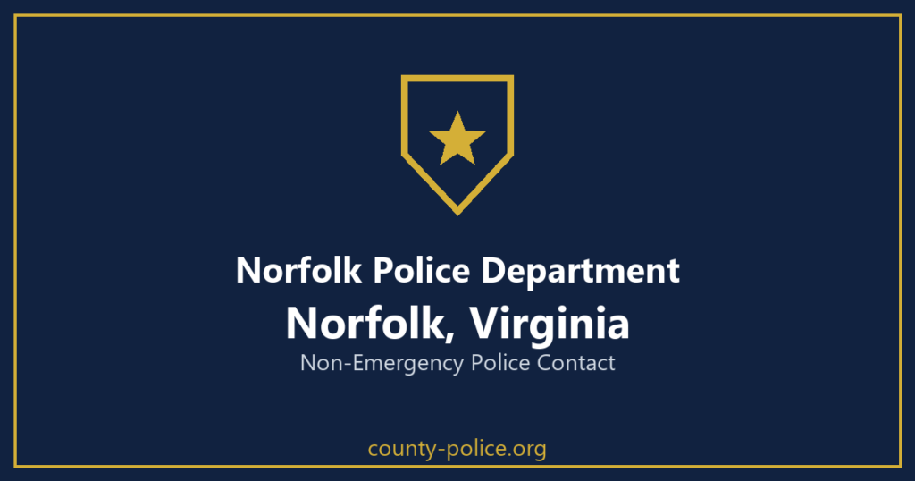 Non Emergency Police Number in Norfolk, Virginia