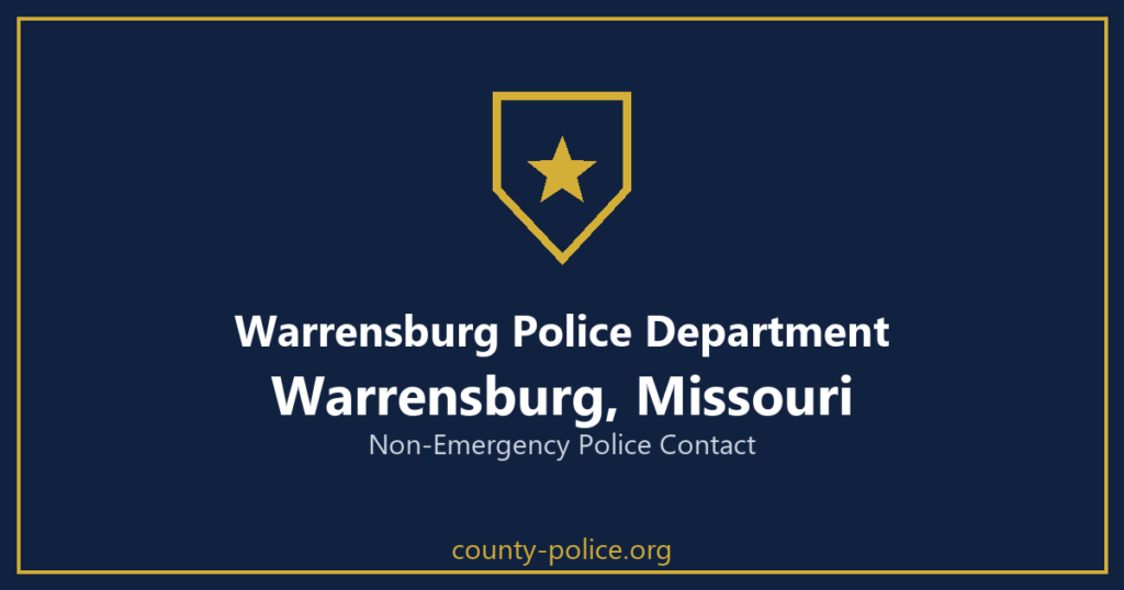 Non Emergency Police Number in Warrensburg, Missouri
