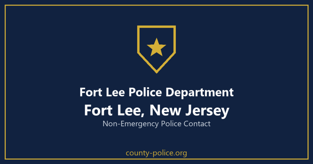 Non Emergency Police Number in Fort Lee, New Jersey