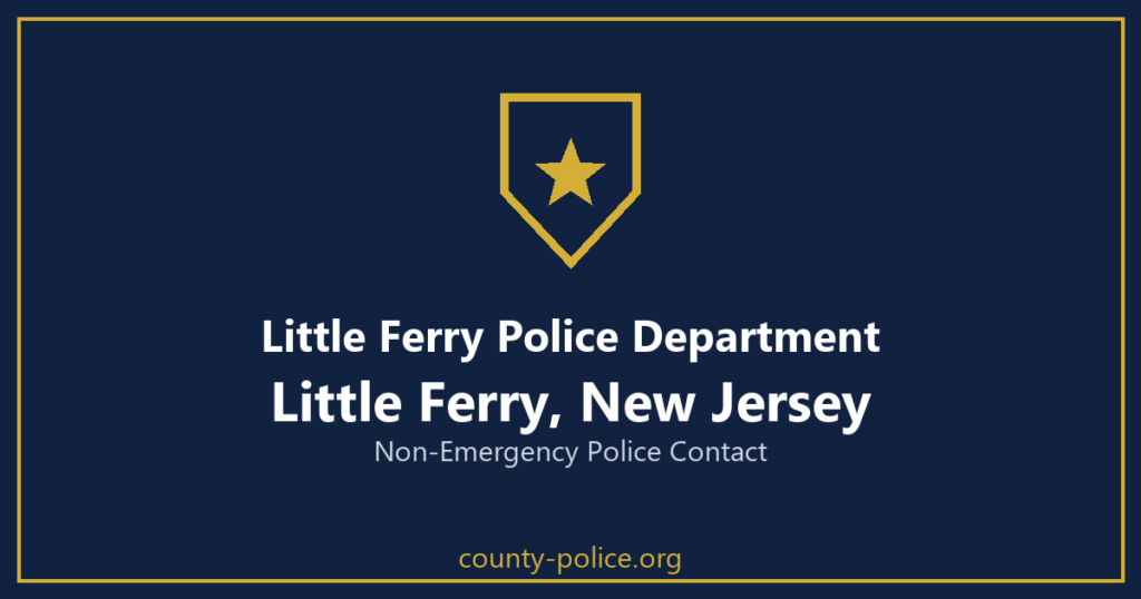 Non Emergency Police Number in Little Ferry, New Jersey