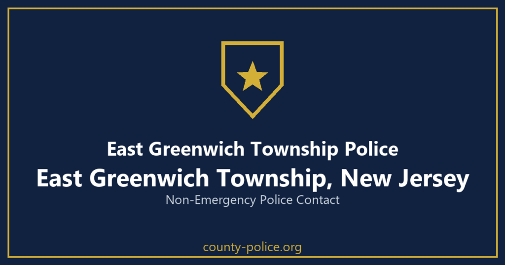 Non Emergency Police Number in East Greenwich Township, New Jersey