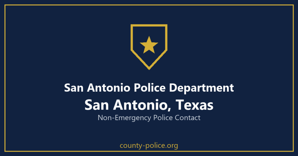 Non Emergency Police Number in San Antonio, Texas