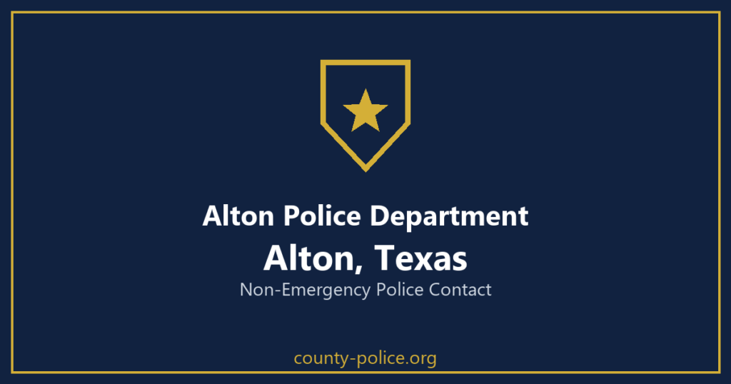 Non Emergency Police Number in Alton, Texas