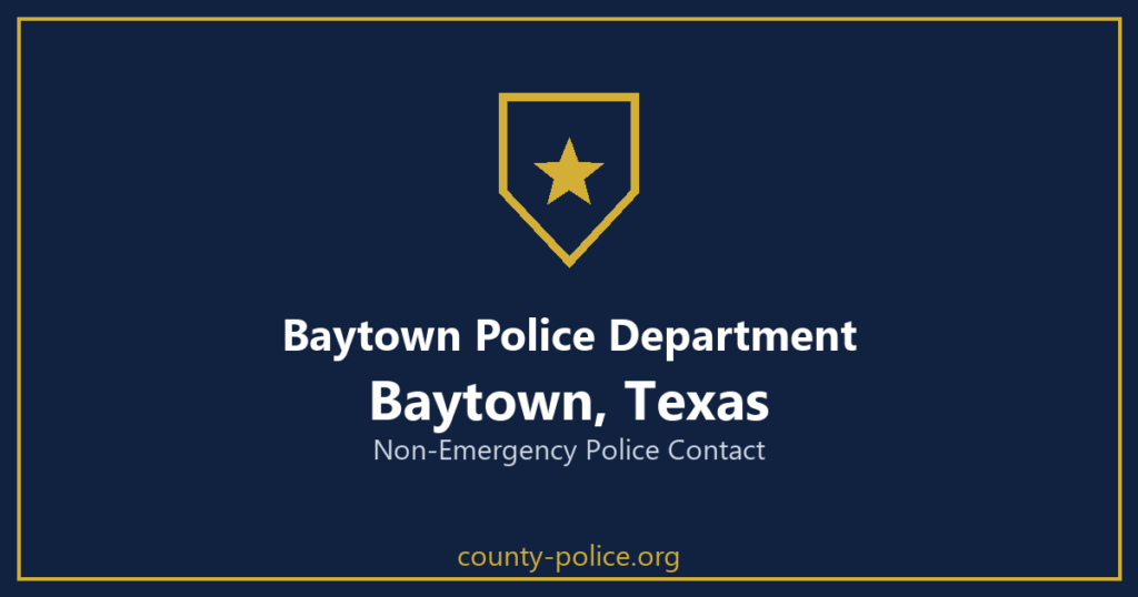 Non Emergency Police Number in Baytown, Texas