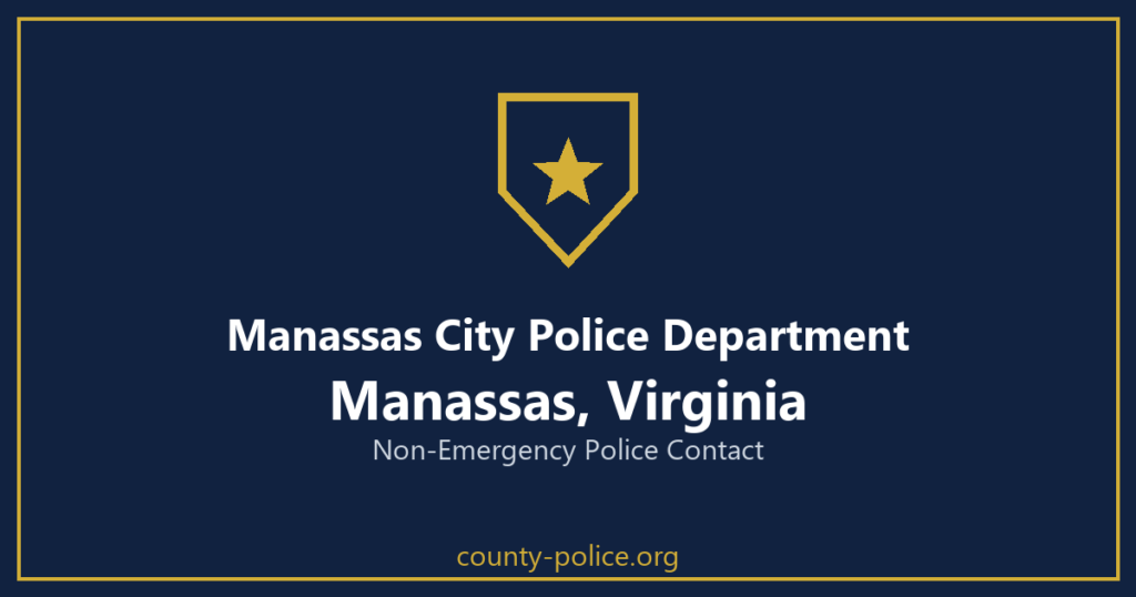 Non Emergency Police Number in Manassas, Virginia