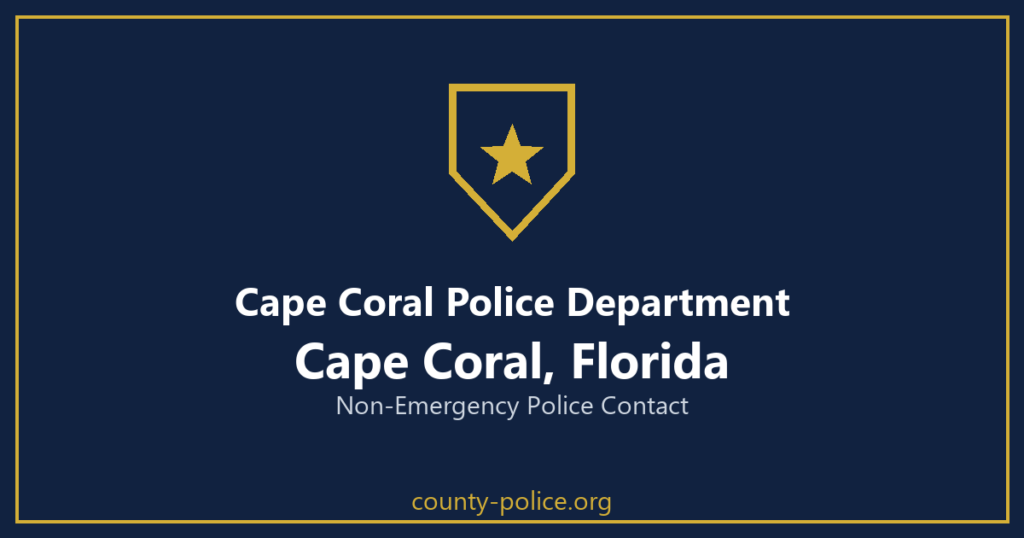 Non Emergency Police Number in Cape Coral, Florida