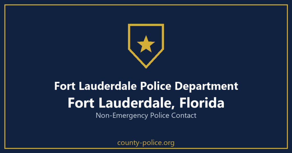 Non Emergency Police Number in Fort Lauderdale, Florida