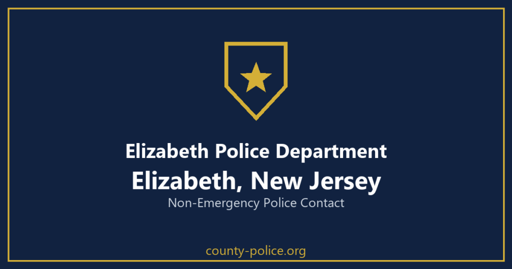Non Emergency Police Number in Elizabeth, New Jersey