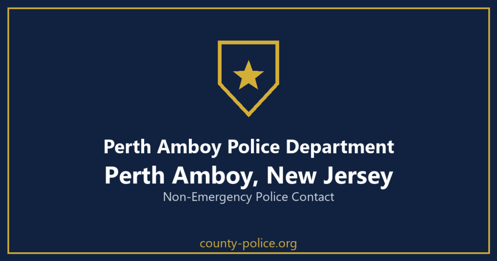 Non Emergency Police Number in Perth Amboy, New Jersey