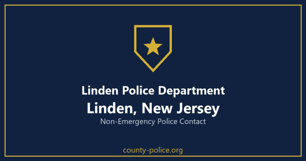 Non Emergency Police Number in Linden, New Jersey