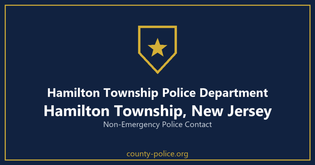 Non Emergency Police Number in Hamilton Township, New Jersey