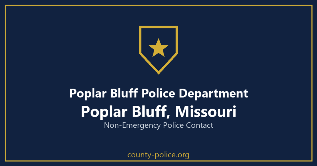Non Emergency Police Number in Poplar Bluff, Missouri