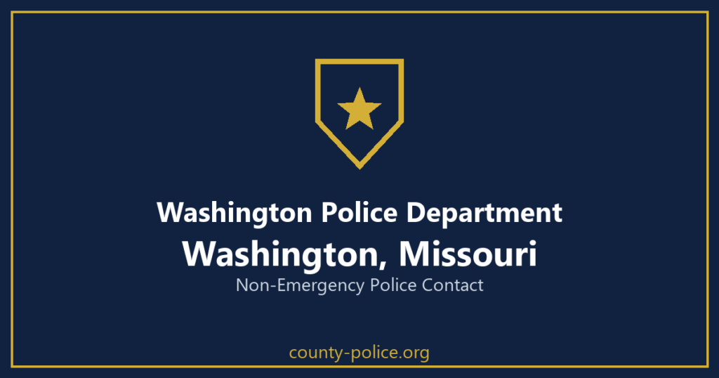 Non Emergency Police Number in Washington, Missouri