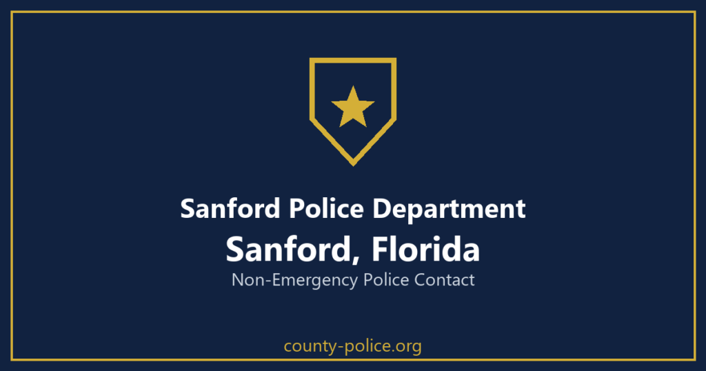 Non Emergency Police Number in Sanford, Florida