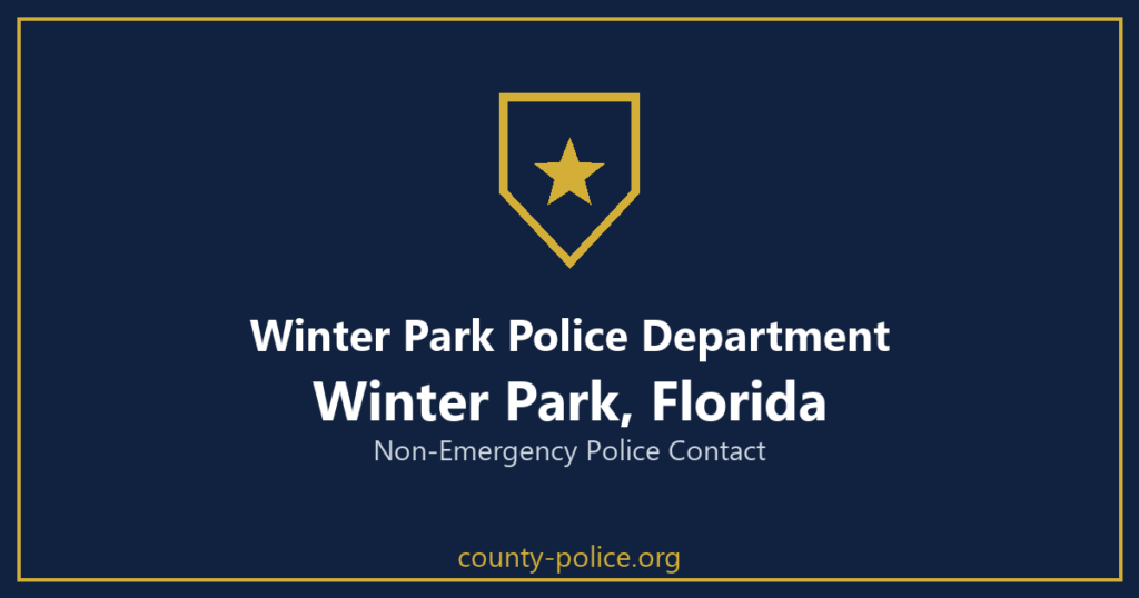 Non Emergency Police Number in Winter Park, Florida