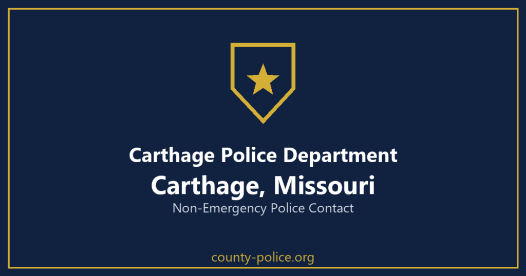 Non Emergency Police Number in Carthage, Missouri