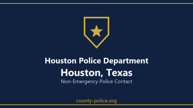 Houston Police Department non-emergency number, Houston, Texas