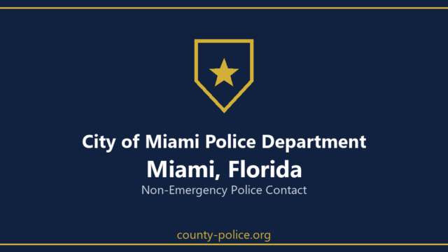 City of Miami Police Department non-emergency number, Miami, Florida
